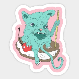 Minty Cat Sticker